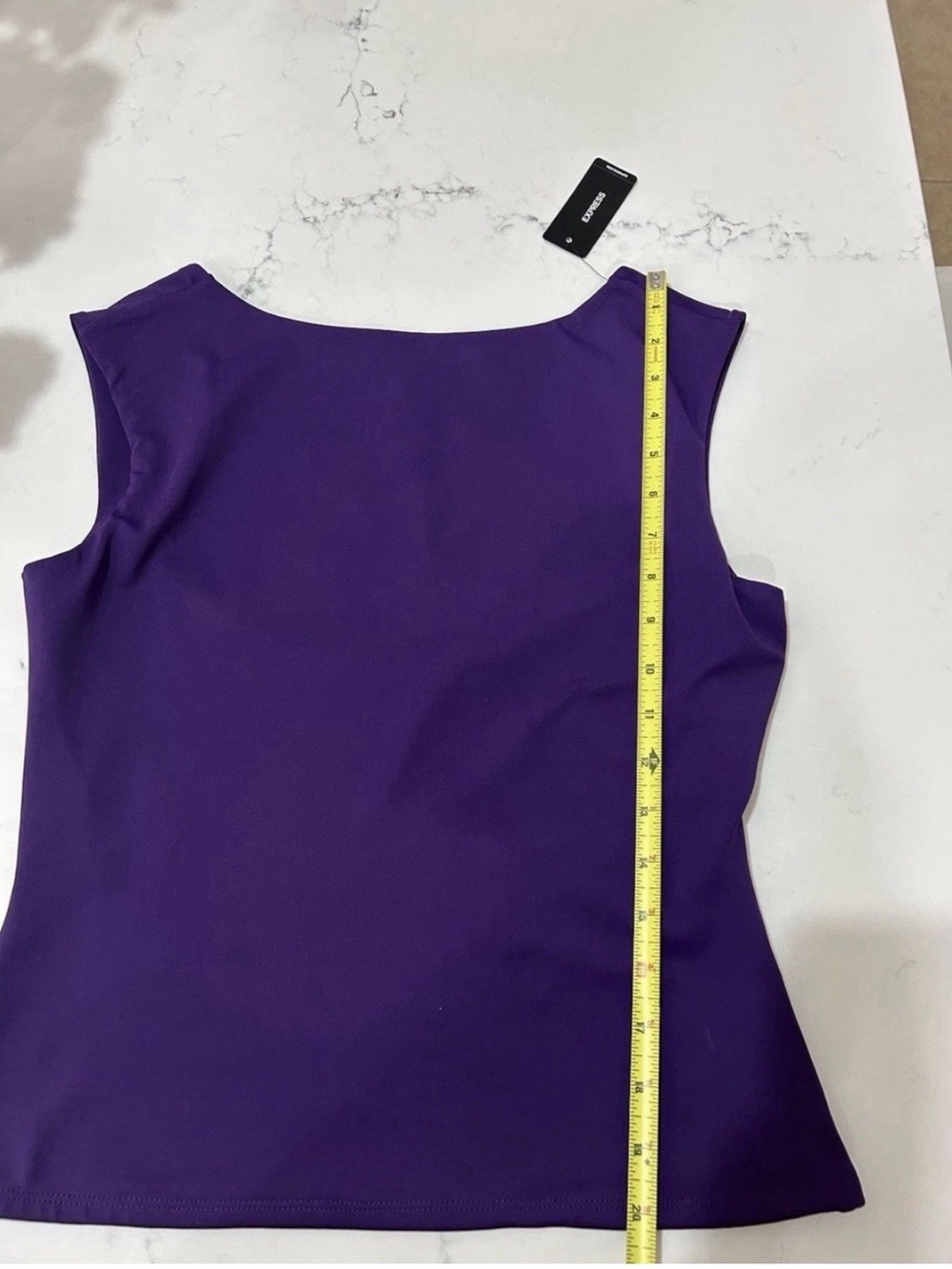 Express Body Contour Purple Boat Neck Tank Top Size M NWT - Picture 6 of 7